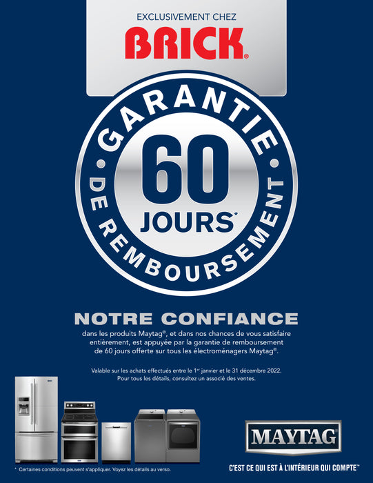 Laveuse à la vapeur intelligente haute efficacité Maytag à chargement frontal de 5,8 pi³ - blanche - superposable - MHW8630HW