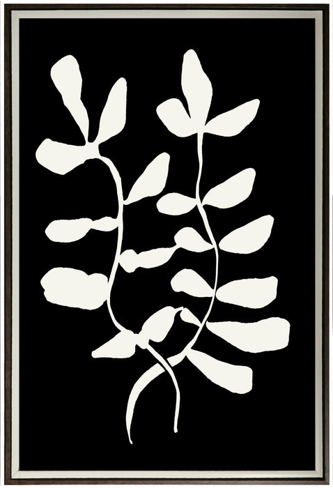 Œuvre d’art encadrée au fini lin « Abstract Leaf II » - 33 po x 49 po 
