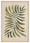Œuvre d’art en lin encadrée « Green Botanical » - 25,5 po x 33,5 po