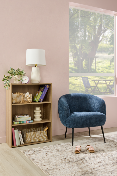 Fauteuil d’appoint Nova de 28,7 po en tissu bouclé - bleu
