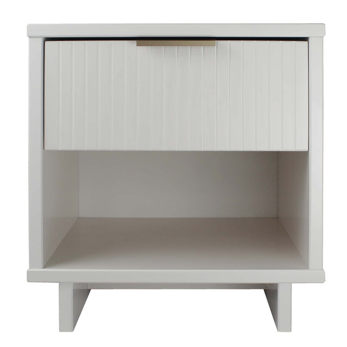 Table de nuit moderne Granville de Manhattan Comfort avec 2 tiroirs à extension complète - vert sauge