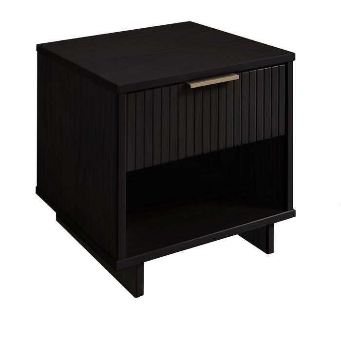 Table de nuit moderne Granville de Manhattan Comfort avec 1 tiroir à extension complète - vert sauge