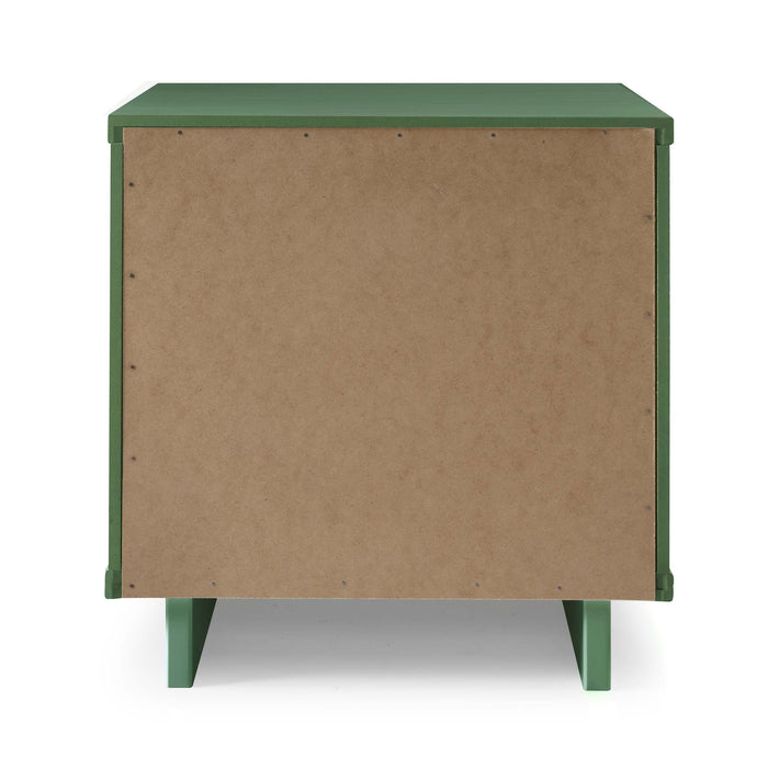 Table de nuit moderne Granville de Manhattan Comfort avec 2 tiroirs à extension complète - bleu minuit