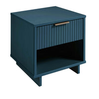 Table de nuit moderne Granville de Manhattan Comfort avec 2 tiroirs à extension complète - gris clair