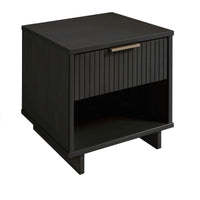 Table de nuit moderne Granville de Manhattan Comfort avec 2 tiroirs à extension complète - noire