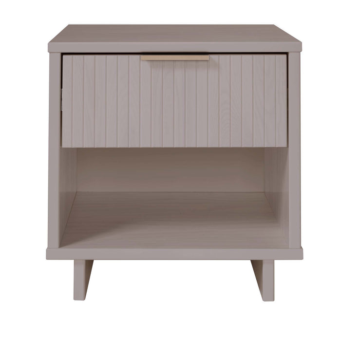 Table de nuit moderne Granville de Manhattan Comfort avec 2 tiroirs à extension complète - gris foncé