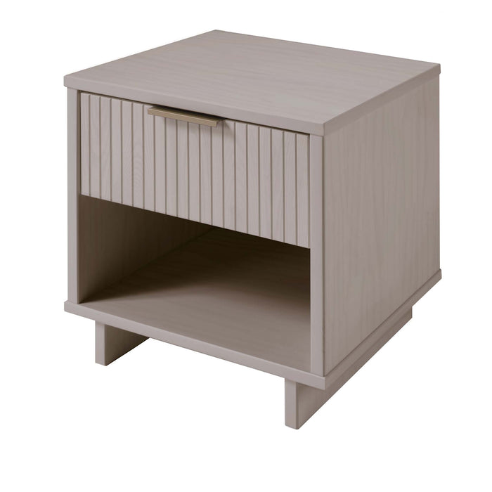 Table de nuit moderne Granville de Manhattan Comfort avec 2 tiroirs à extension complète - gris foncé