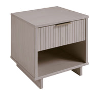 Table de nuit moderne Granville de Manhattan Comfort avec 2 tiroirs à extension complète - gris foncé