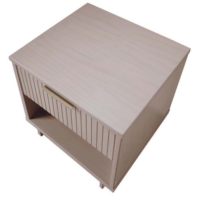 Table de nuit moderne Granville de Manhattan Comfort avec 2 tiroirs à extension complète - gris foncé