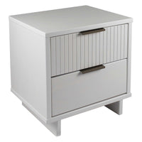 Table de nuit moderne Granville de Manhattan Comfort avec tiroir à extension complète - blanche