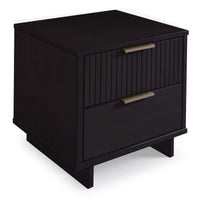 Table de nuit moderne Granville de Manhattan Comfort avec 2 tiroirs à extension complète - blanche