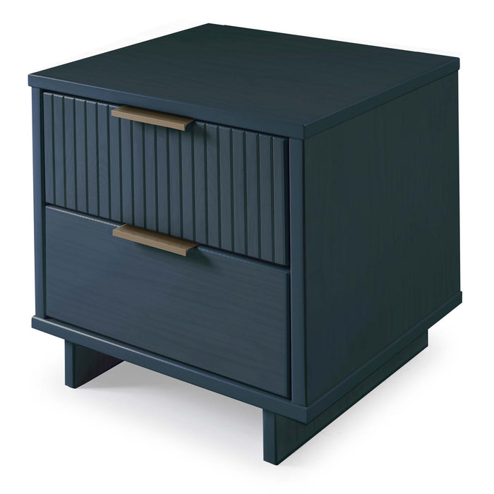 Table de nuit moderne Granville de Manhattan Comfort avec tiroir à extension complète - gris clair