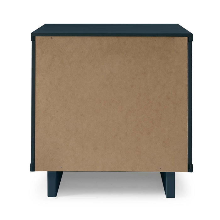 Table de nuit moderne Granville de Manhattan Comfort avec tiroir à extension complète - gris clair