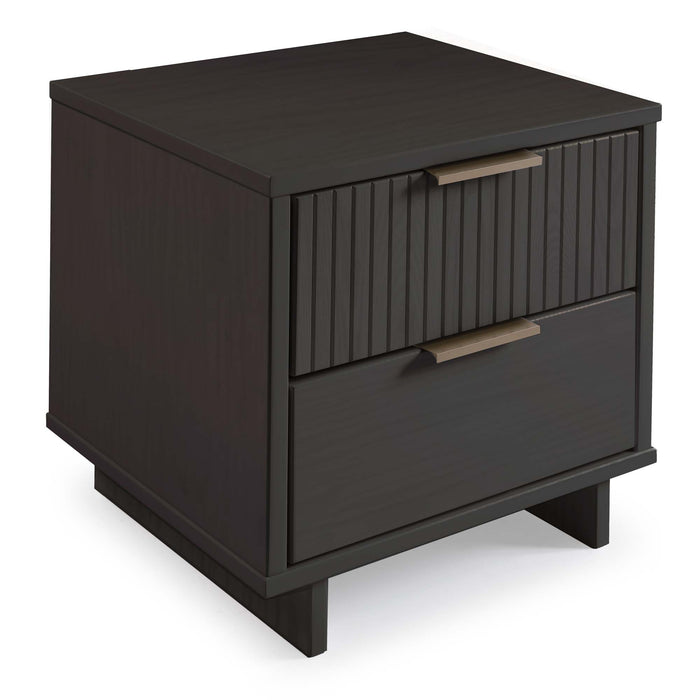Table de nuit moderne Granville de Manhattan Comfort avec tiroir à extension complète - noire