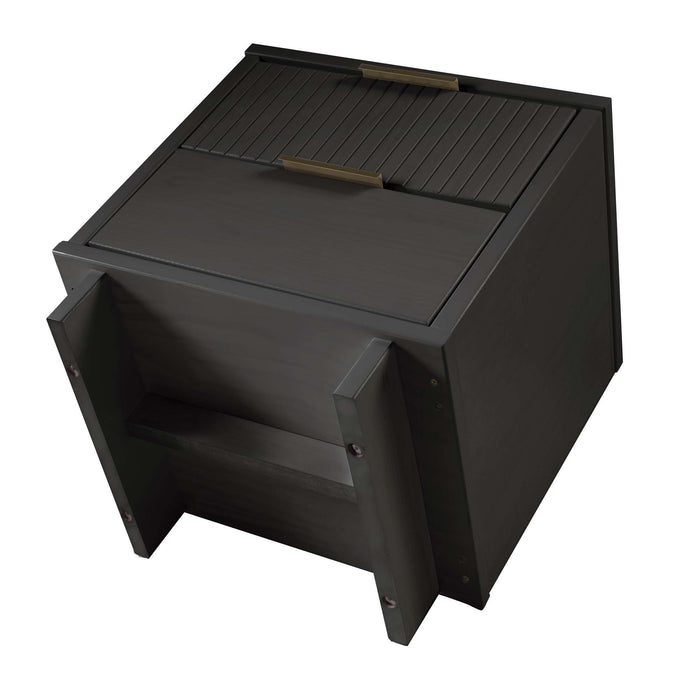 Table de nuit moderne Granville de Manhattan Comfort avec tiroir à extension complète - noire