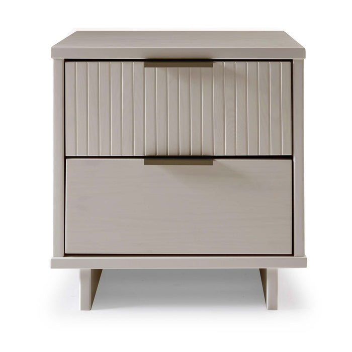 Table de nuit moderne Granville de Manhattan Comfort avec tiroir à extension complète - gris foncé