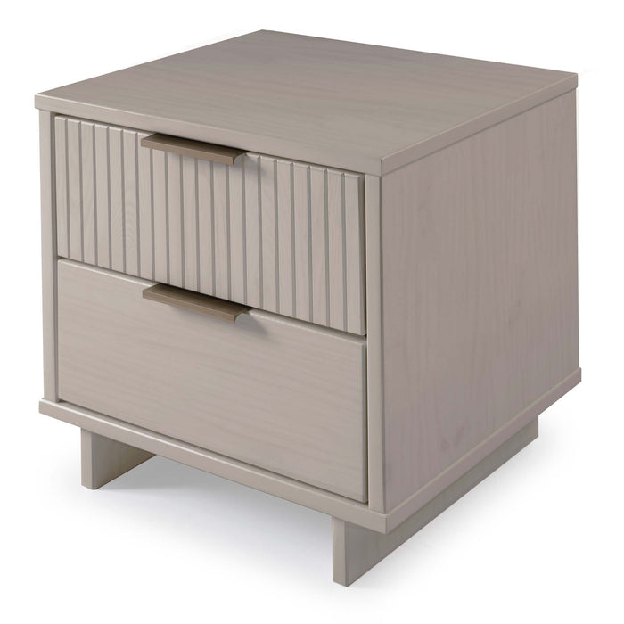 Table de nuit moderne Granville de Manhattan Comfort avec tiroir à extension complète - gris foncé