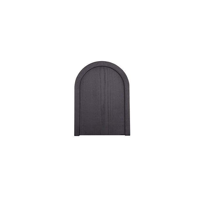 Table de bout Versailles de Manhattan Comfort - noire et canne naturelle