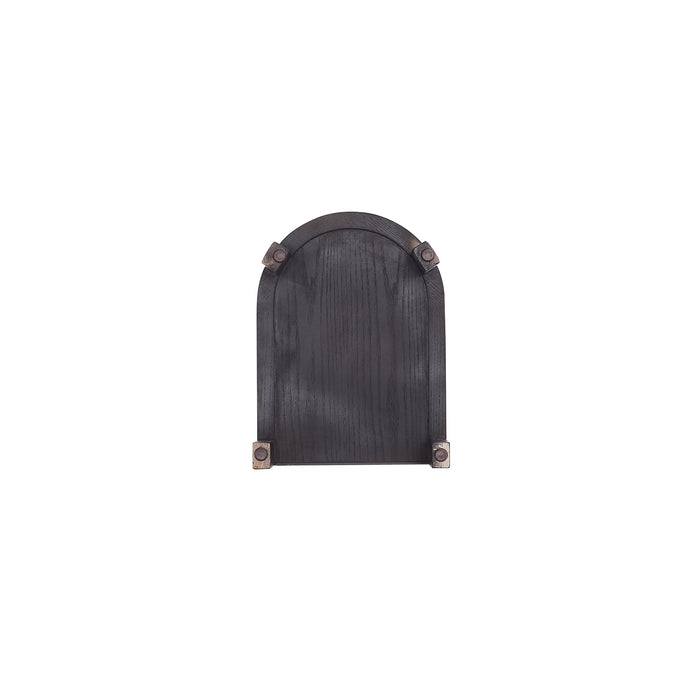 Table de bout Versailles de Manhattan Comfort - noire et canne naturelle