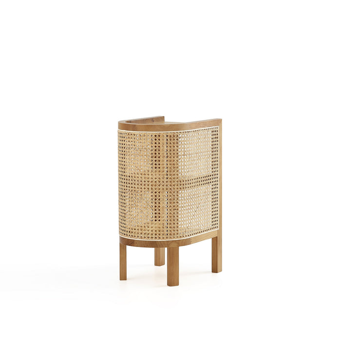 Table de bout Versailles de Manhattan Comfort - canne naturelle