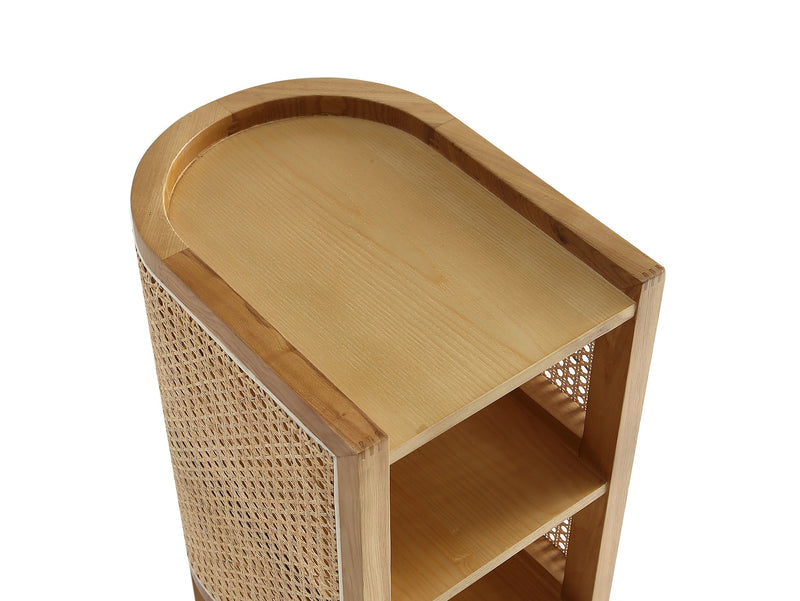 Table de bout Versailles de Manhattan Comfort - canne naturelle