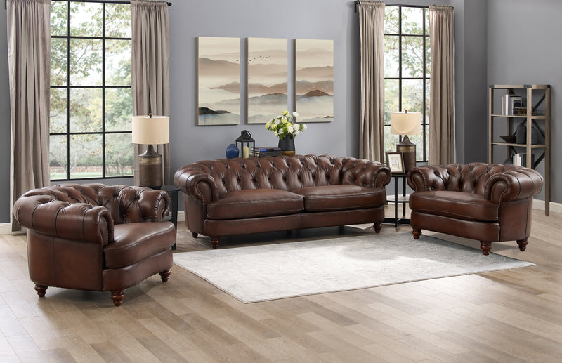 Fauteuil Brixton de Hydeline en cuir - brun