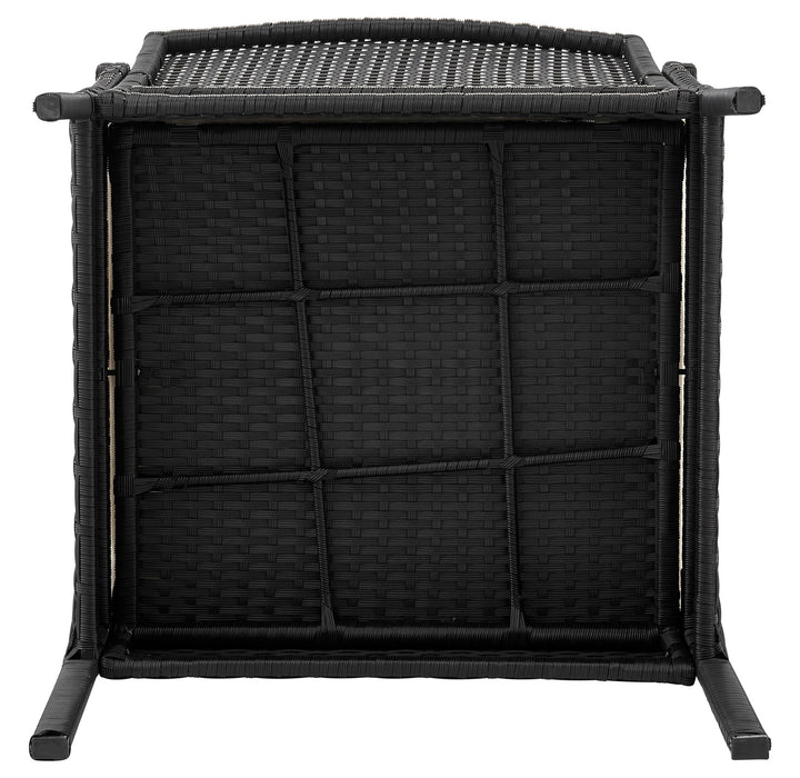 Ensemble de conversation Noli de Manhattan Comfort 3 pièces en acier et en rotin pour la terrasse - crème