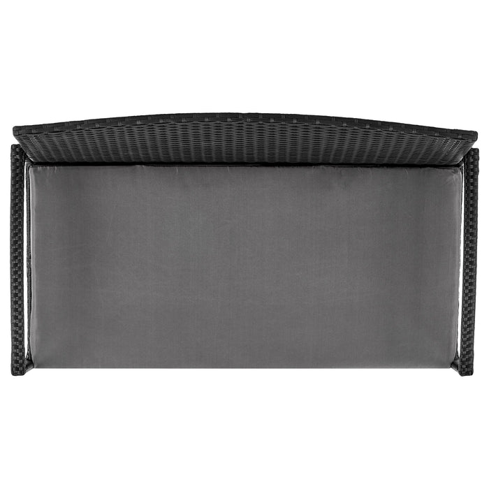 Ensemble de conversation Noli de Manhattan Comfort 4 pièces en acier et en rotin avec coussins pour la terrasse - gris