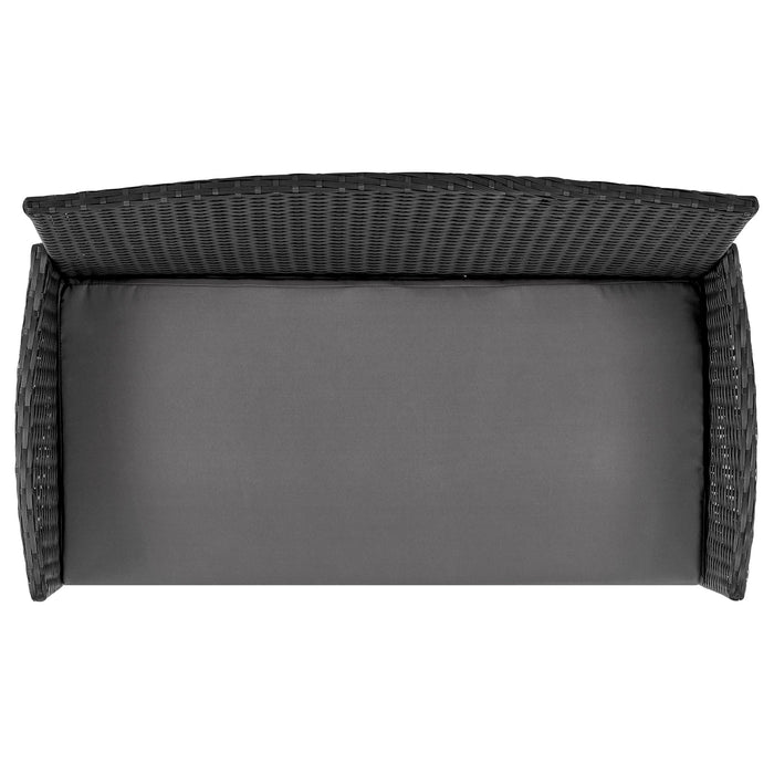 Ensemble de conversation Imperia de Manhattan Comfort 4 pièces en acier et en rotin avec coussins pour la terrasse - gris