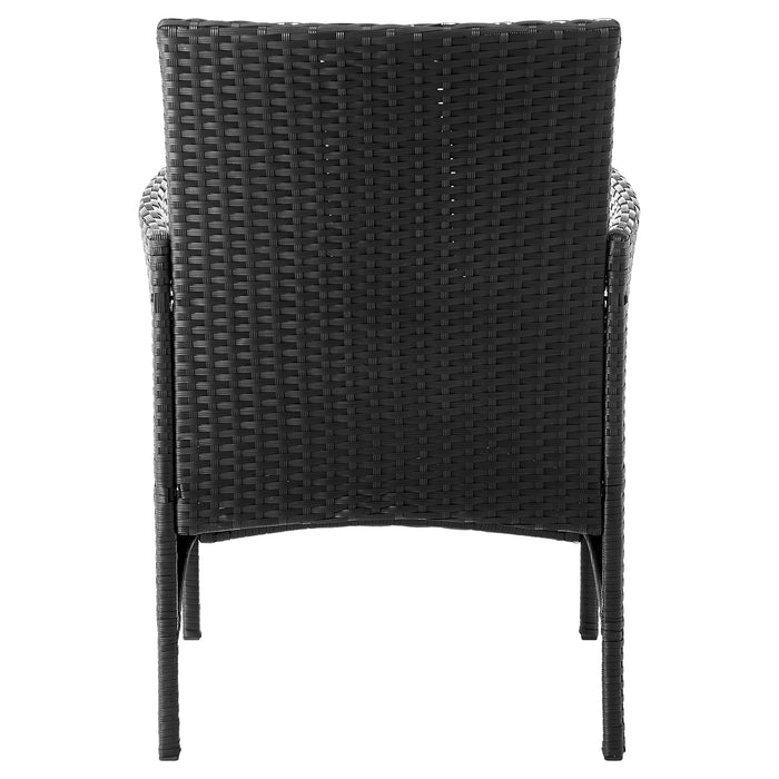 Ensemble de conversation Imperia de Manhattan Comfort 4 pièces en acier et en rotin avec coussins pour la terrasse - gris