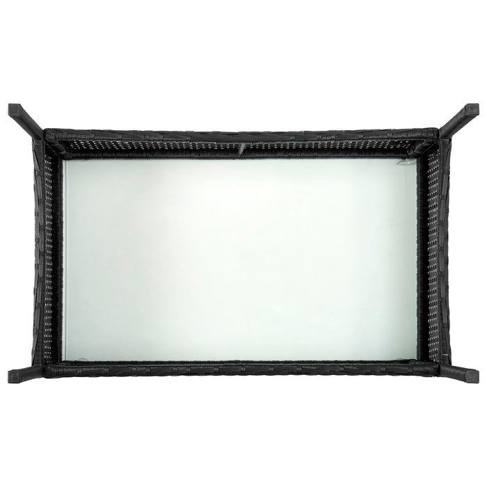 Ensemble de conversation Imperia de Manhattan Comfort 4 pièces en acier et en rotin avec coussins pour la terrasse - gris