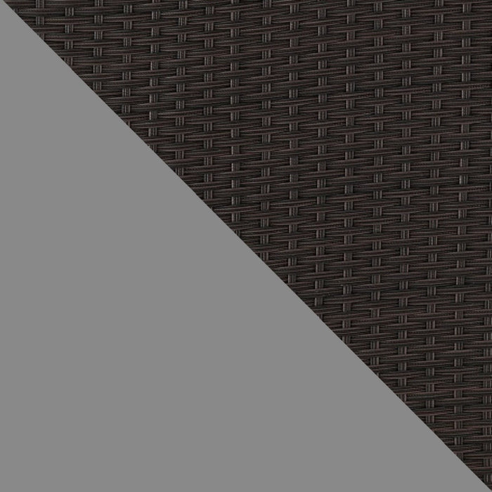 Ensemble de chaise longue et causeuse Menton de Manhattan Comfort 2 pièces en acier et en rotin avec table à café pour la terrasse - gris