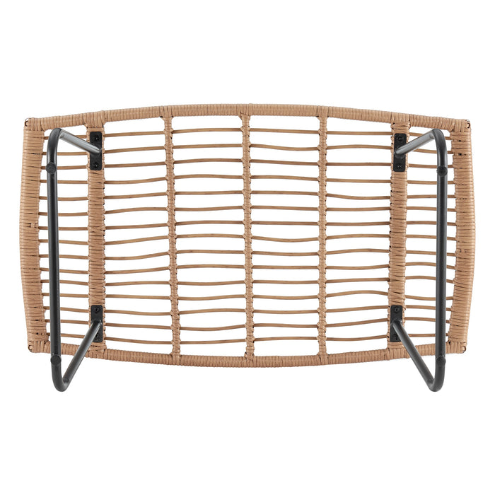 Ensemble de conversation Antibes 2.0 de Manhattan Comfort 4 pièces en acier et en rotin pour la terrasse - gris