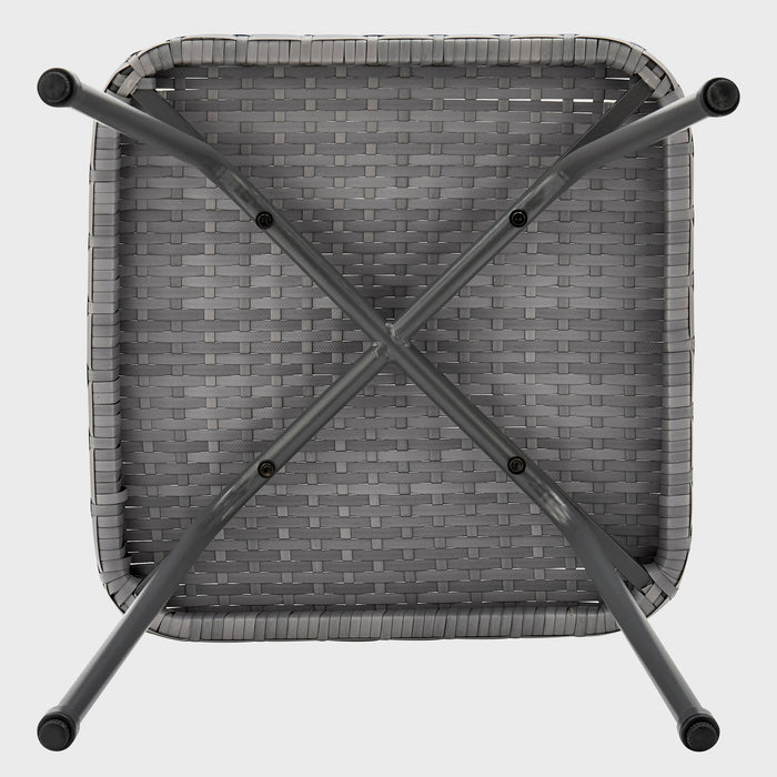 Ensemble de conversation Cannes de Manhattan Comfort 3 pièces en corde et en osier pour la terrasse - crème