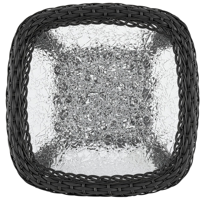 Ensemble de conversation pivotant Fruttuo de Manhattan Comfort 3 pièces en acier et en rotin pour la terrasse - gris