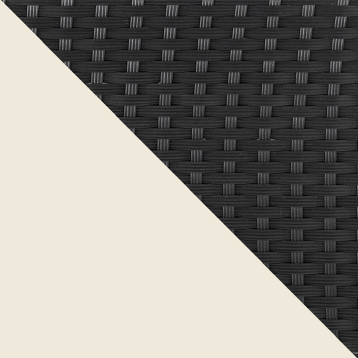 Ensemble de conversation Imperia de Manhattan Comfort 3 pièces en acier et en rotin pour la terrasse - crème