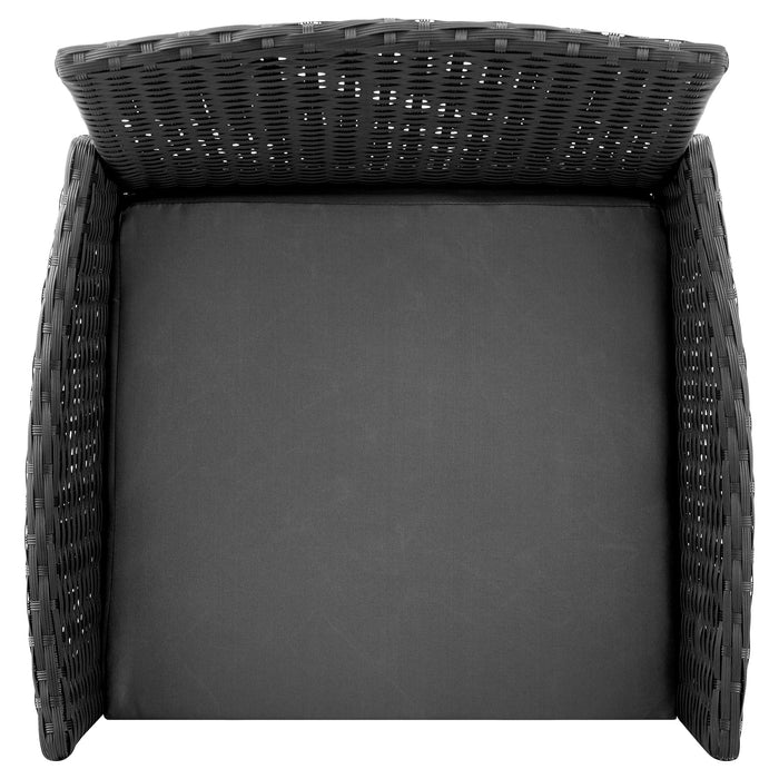 Ensemble de conversation Imperia de Manhattan Comfort 3 pièces en acier et en rotin pour la terrasse - gris