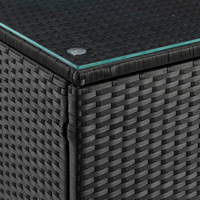 Ensemble de conversation Imperia de Manhattan Comfort 3 pièces en acier et en rotin pour la terrasse - gris