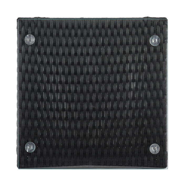 Ensemble de conversation Imperia de Manhattan Comfort 3 pièces en acier et en rotin pour la terrasse - gris