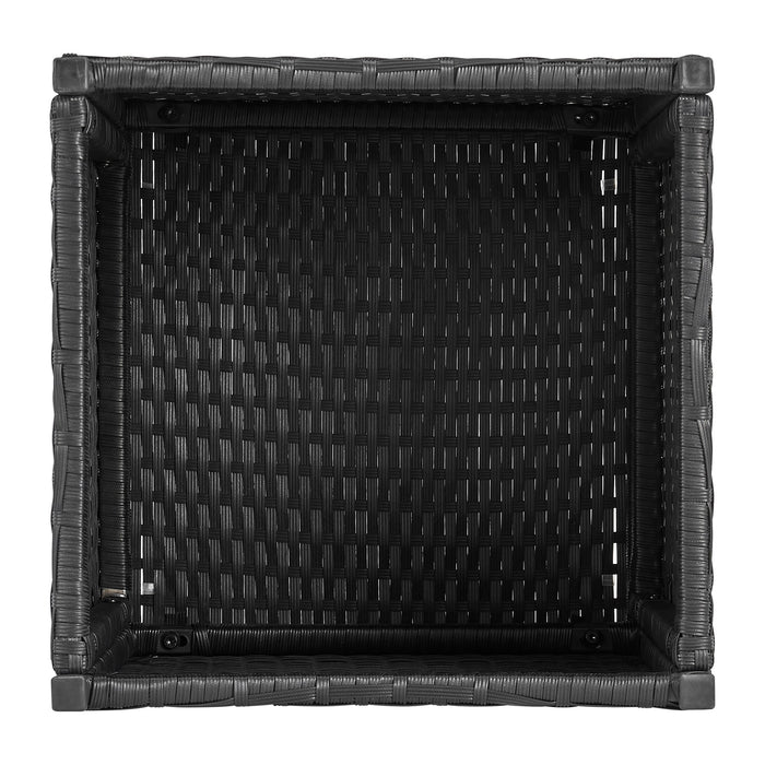 Ensemble de conversation Imperia de Manhattan Comfort 3 pièces en acier et en rotin pour la terrasse - gris