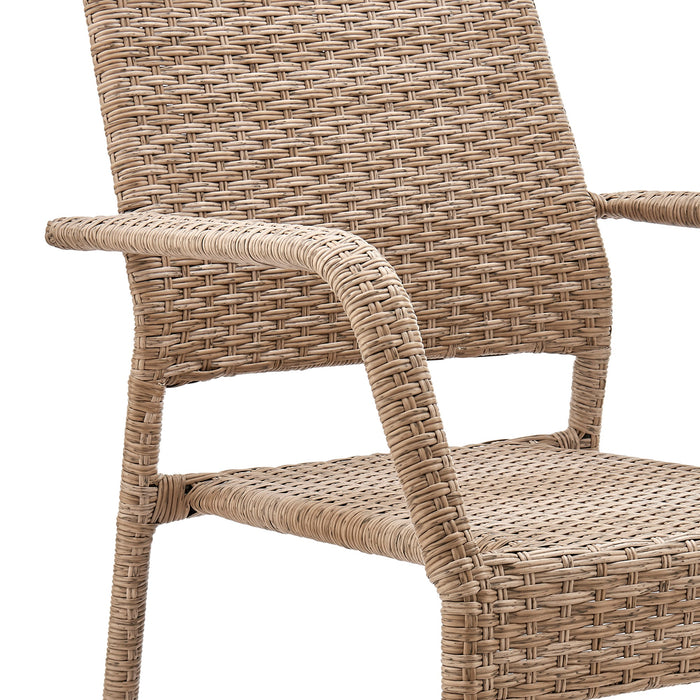 Chaise de coin-repas Genoa de Manhattan Comfort pour la terrasse - tressage tan