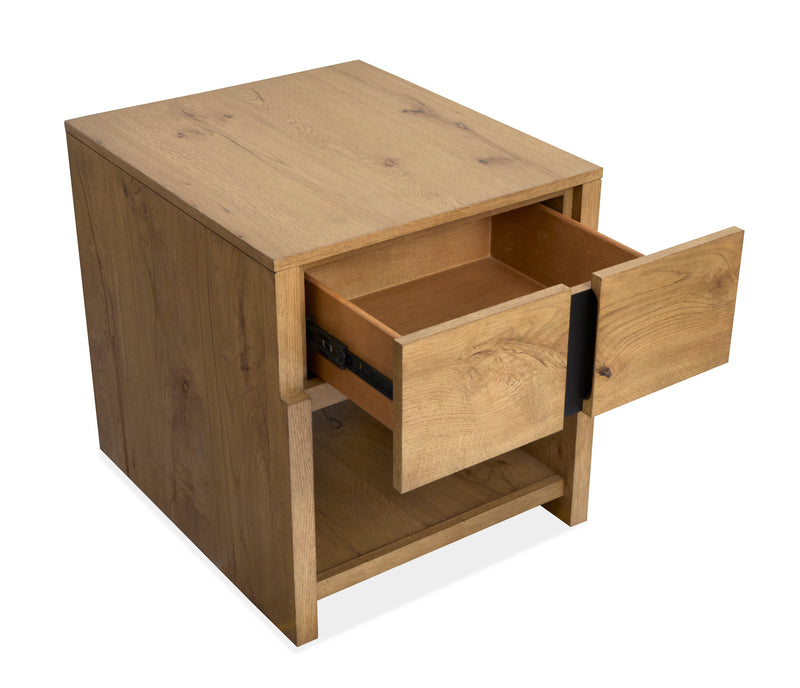 Table de bout Orsman de 22 po avec rangement - caramel rustique