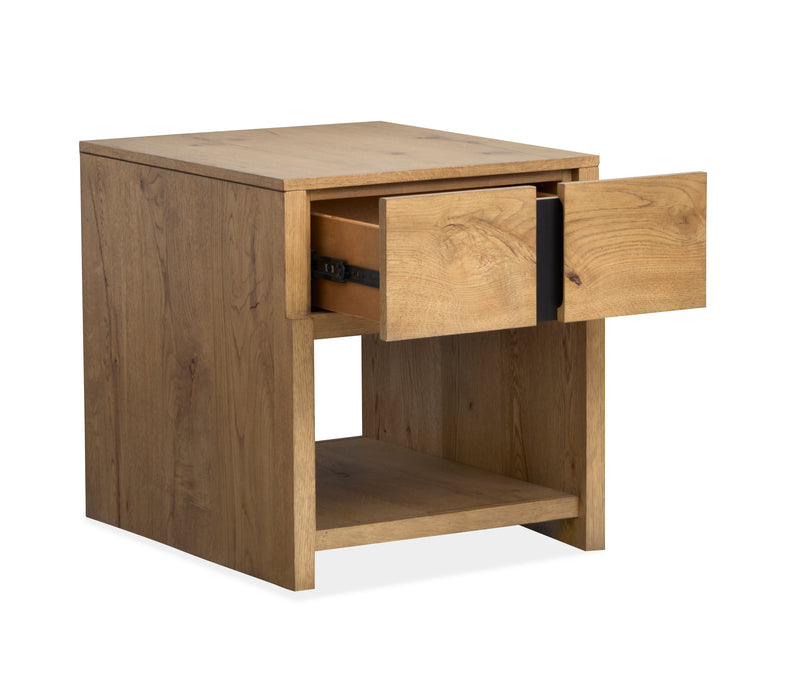 Table de bout Orsman de 22 po avec rangement - caramel rustique