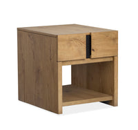  Table de bout Orsman de 22 po avec rangement - caramel rustique