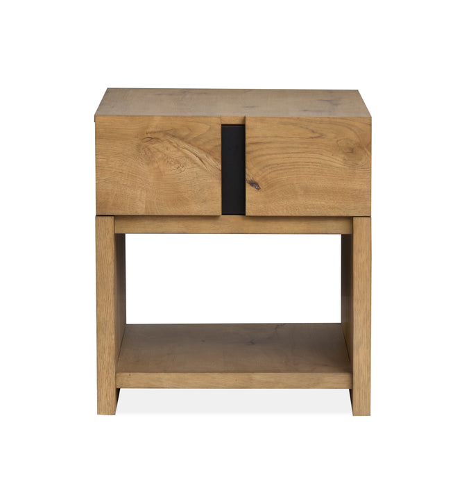 Table de bout Orsman de 22 po avec rangement - caramel rustique