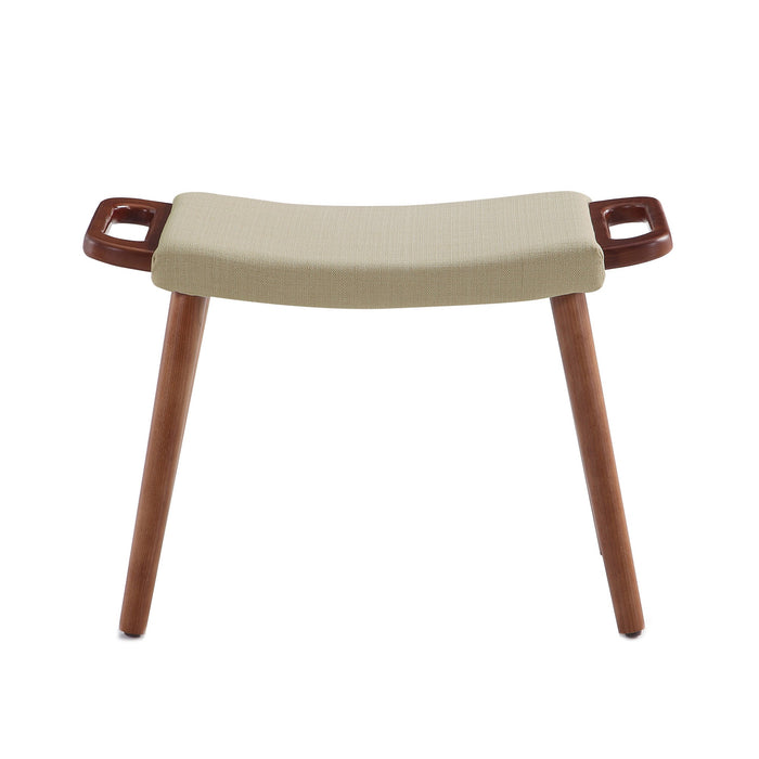 Pouf Geta de Manhattan Comfort - orge et noyer antique