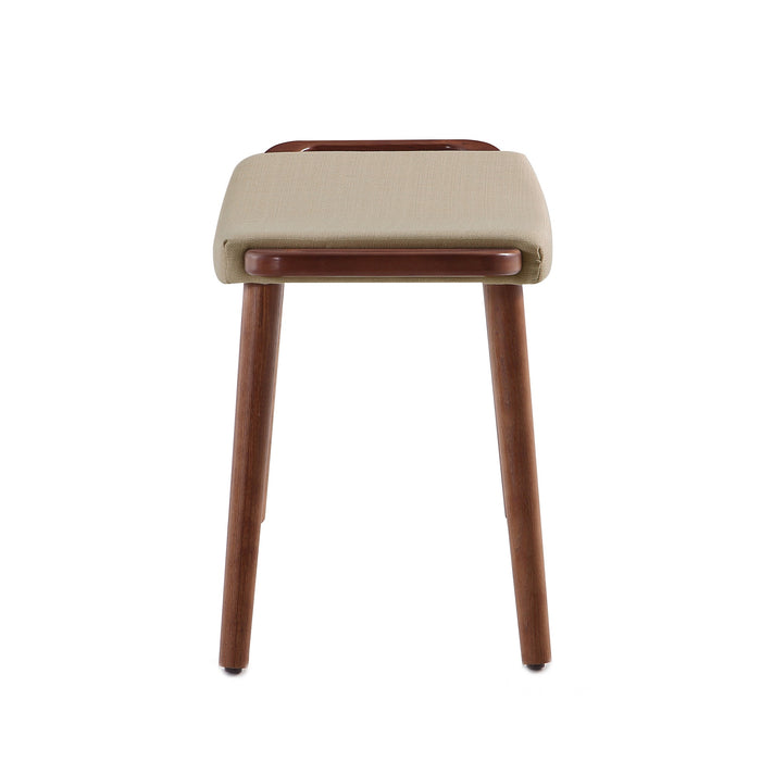 Pouf Geta de Manhattan Comfort - orge et noyer antique