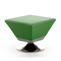 Pouf pivotant Diamond de Manhattan Comfort en chrome poli - vert