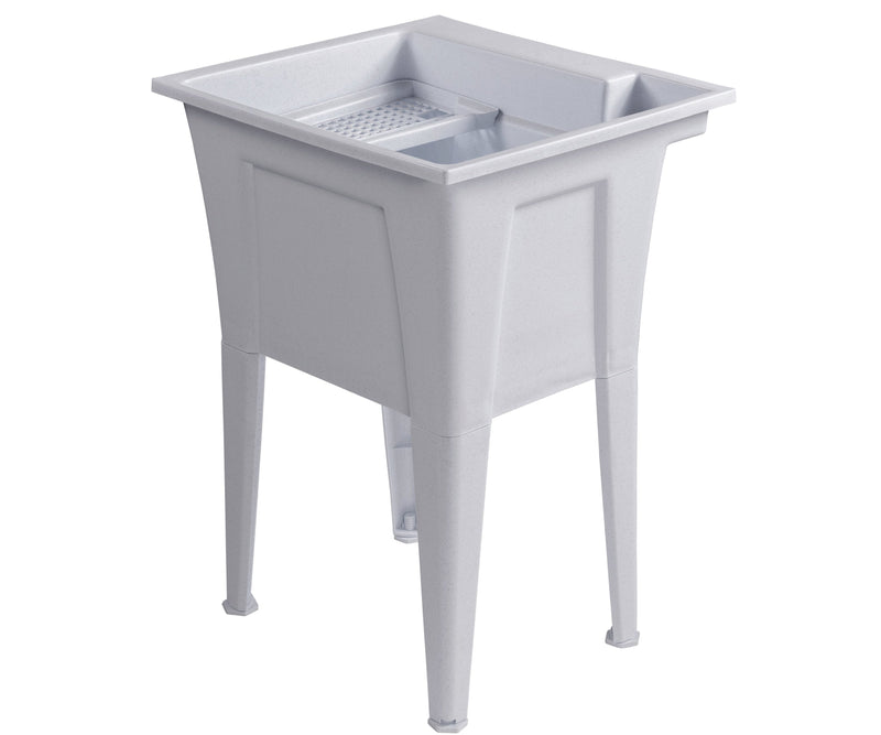 Armoire d’appoint Palary avec cuve pour la buanderie - blanche