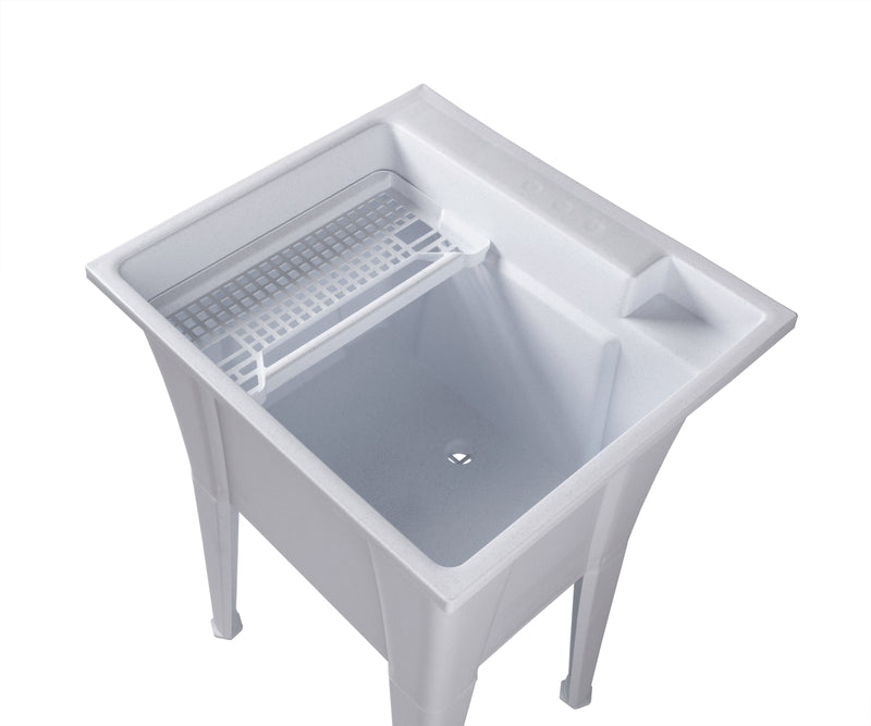 Armoire d’appoint Palary avec cuve pour la buanderie - blanche